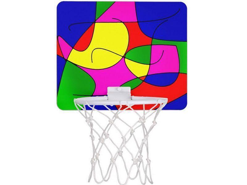 Mini Basketball Hoops-ABSTRACT CURVES #1 Mini Basketball Hoops-Multicolor Bright-from COLORADDICTED.COM-