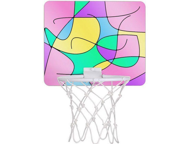 Mini Basketball Hoops-ABSTRACT CURVES #1 Mini Basketball Hoops-Multicolor Light-from COLORADDICTED.COM-