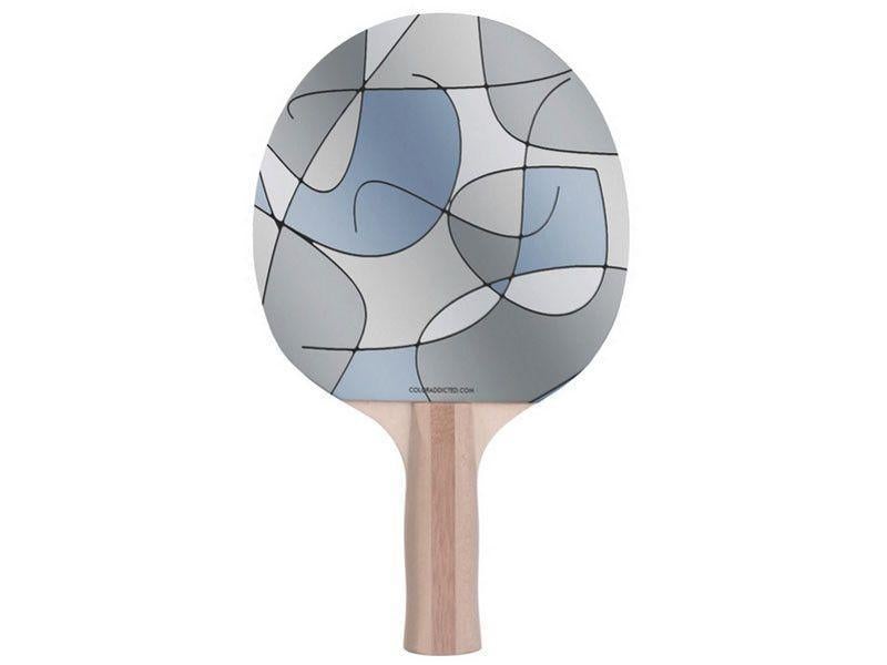 Ping Pong Paddles-ABSTRACT CURVES #1 Ping Pong Paddles-Grays-from COLORADDICTED.COM-