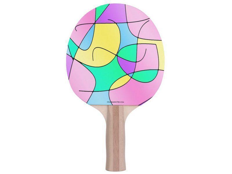 Ping Pong Paddles-ABSTRACT CURVES #1 Ping Pong Paddles-from COLORADDICTED.COM-