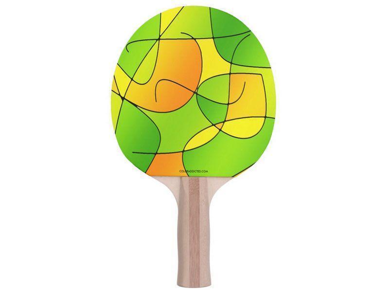 Ping Pong Paddles-ABSTRACT CURVES #1 Ping Pong Paddles-from COLORADDICTED.COM-
