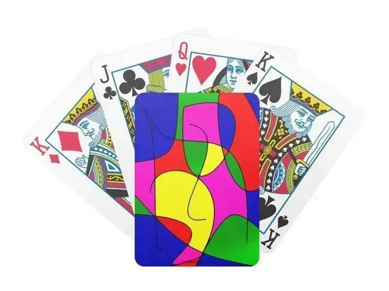 Playing Cards-ABSTRACT CURVES #1 Premium Bicycle® Playing Cards-Multicolor Bright-from COLORADDICTED.COM-
