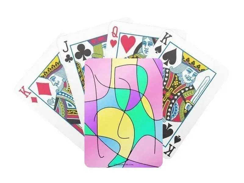 Playing Cards-ABSTRACT CURVES #1 Premium Bicycle® Playing Cards-Multicolor Light-from COLORADDICTED.COM-