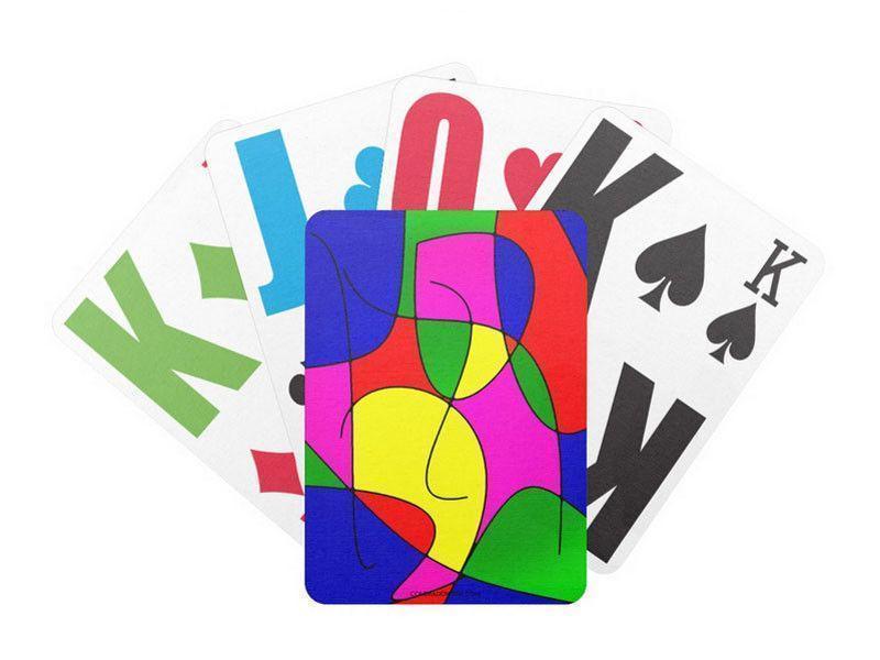 Playing Cards-ABSTRACT CURVES #1 Premium Bicycle® E-Z See® LoVision® Playing Cards for visually impaired players-Multicolor Bright-from COLORADDICTED.COM-