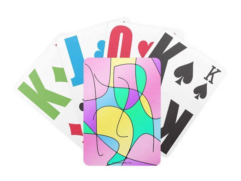 Playing Cards-ABSTRACT CURVES #1 Premium Bicycle® E-Z See® LoVision® Playing Cards for visually impaired players-from COLORADDICTED.COM-