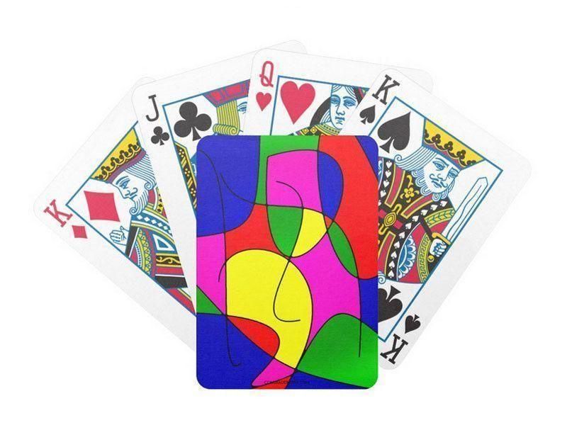 Playing Cards-ABSTRACT CURVES #1 Premium Bicycle® Playing Cards-Multicolor Bright-from COLORADDICTED.COM-