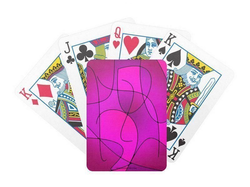Playing Cards-ABSTRACT CURVES #1 Premium Bicycle® Playing Cards-Purples &amp; Fuchsias &amp; Magentas-from COLORADDICTED.COM-