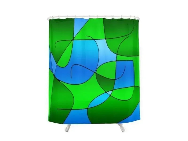 Shower Curtains-ABSTRACT CURVES #1 Shower Curtains-from COLORADDICTED.COM-