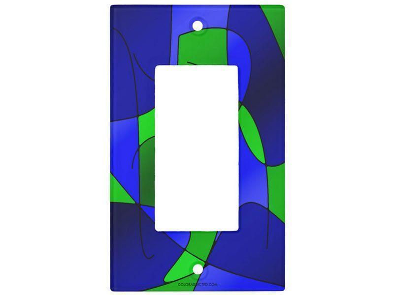 Light Switch Covers-ABSTRACT CURVES #1 Single, Double &amp; Triple-Rocker Light Switch Covers-from COLORADDICTED.COM-