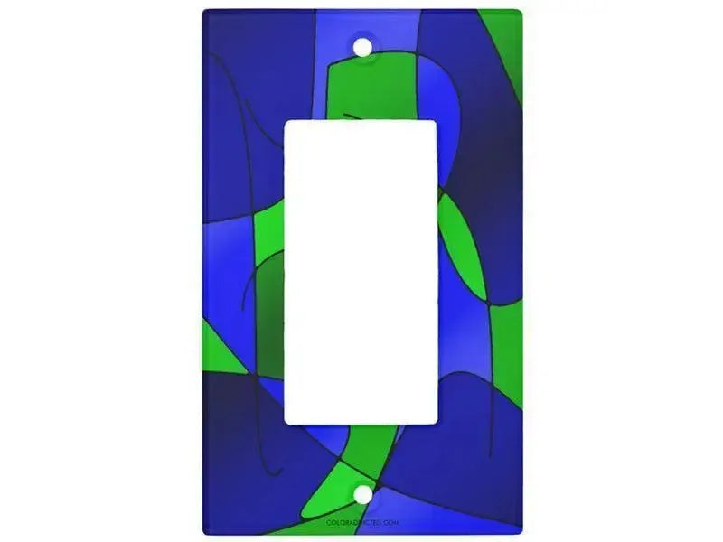 Rocker Light Switch Covers-ABSTRACT CURVES #1 Single, Double & Triple-Rocker Light Switch Covers-from COLORADDICTED.COM-