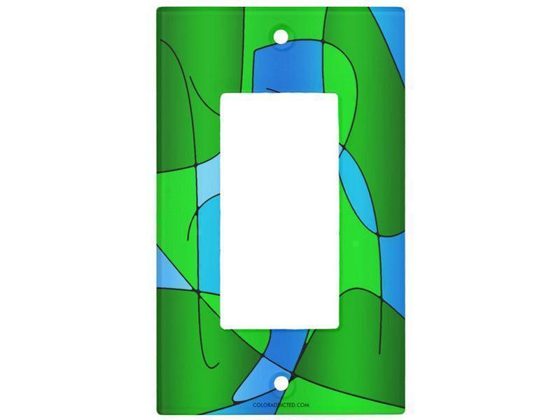 Light Switch Covers-ABSTRACT CURVES #1 Single, Double &amp; Triple-Rocker Light Switch Covers-from COLORADDICTED.COM-