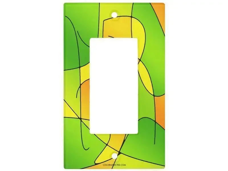 Rocker Light Switch Covers-ABSTRACT CURVES #1 Single, Double & Triple-Rocker Light Switch Covers-from COLORADDICTED.COM-