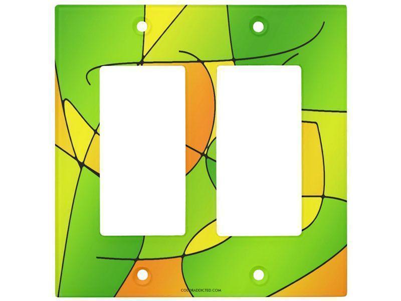 Light Switch Covers-ABSTRACT CURVES #1 Single, Double &amp; Triple-Rocker Light Switch Covers-from COLORADDICTED.COM-