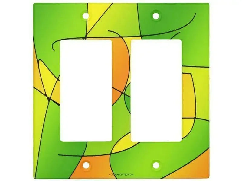 Rocker Light Switch Covers-ABSTRACT CURVES #1 Single, Double & Triple-Rocker Light Switch Covers-from COLORADDICTED.COM-