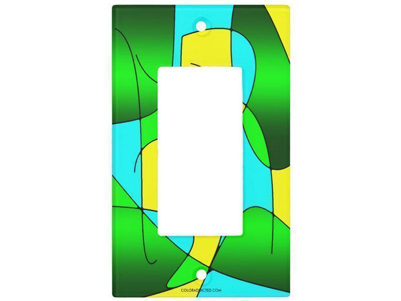 Light Switch Covers-ABSTRACT CURVES #1 Single, Double &amp; Triple-Rocker Light Switch Covers-from COLORADDICTED.COM-