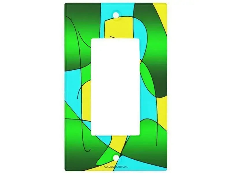 Rocker Light Switch Covers-ABSTRACT CURVES #1 Single, Double & Triple-Rocker Light Switch Covers-from COLORADDICTED.COM-