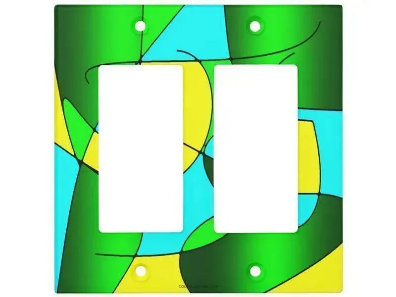 Rocker Light Switch Covers-ABSTRACT CURVES #1 Single, Double & Triple-Rocker Light Switch Covers-from COLORADDICTED.COM-