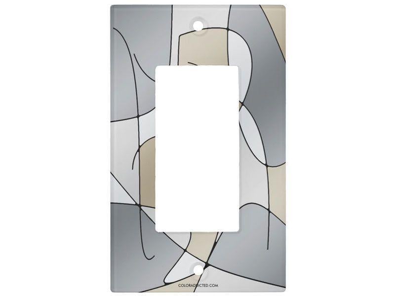 Light Switch Covers-ABSTRACT CURVES #1 Single, Double &amp; Triple-Rocker Light Switch Covers-from COLORADDICTED.COM-