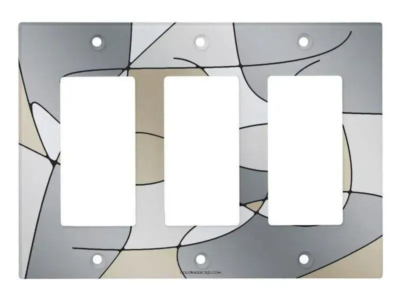 Rocker Light Switch Covers-ABSTRACT CURVES #1 Single, Double & Triple-Rocker Light Switch Covers-from COLORADDICTED.COM-