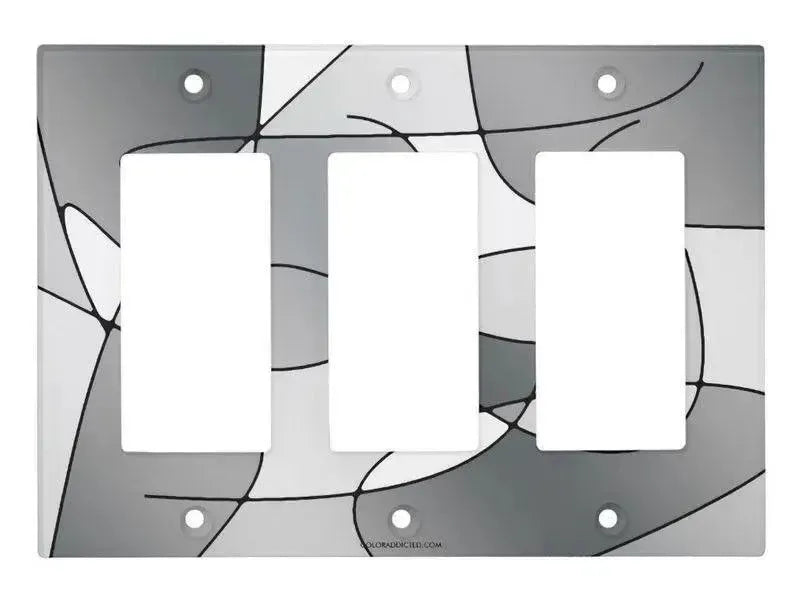 Rocker Light Switch Covers-ABSTRACT CURVES #1 Single, Double & Triple-Rocker Light Switch Covers-from COLORADDICTED.COM-