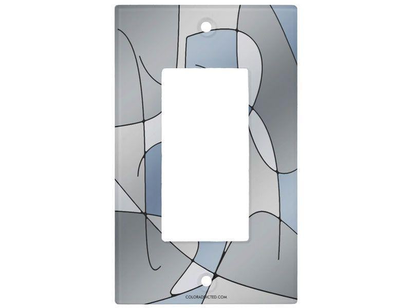 Light Switch Covers-ABSTRACT CURVES #1 Single, Double &amp; Triple-Rocker Light Switch Covers-from COLORADDICTED.COM-