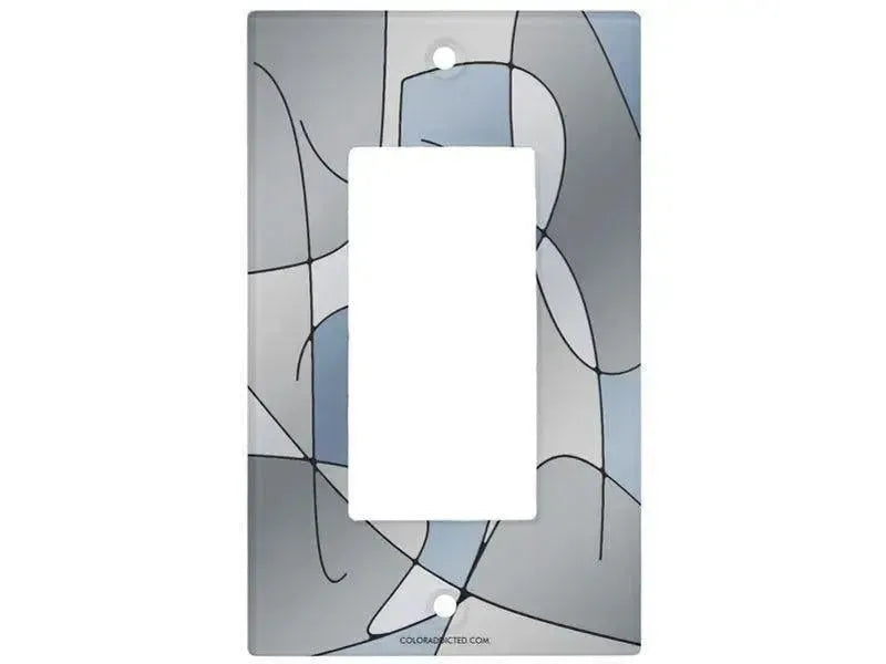 Rocker Light Switch Covers-ABSTRACT CURVES #1 Single, Double & Triple-Rocker Light Switch Covers-from COLORADDICTED.COM-