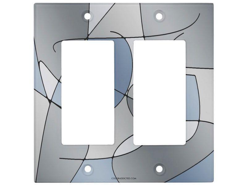 Light Switch Covers-ABSTRACT CURVES #1 Single, Double &amp; Triple-Rocker Light Switch Covers-from COLORADDICTED.COM-