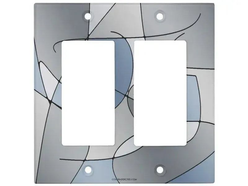 Rocker Light Switch Covers-ABSTRACT CURVES #1 Single, Double & Triple-Rocker Light Switch Covers-from COLORADDICTED.COM-