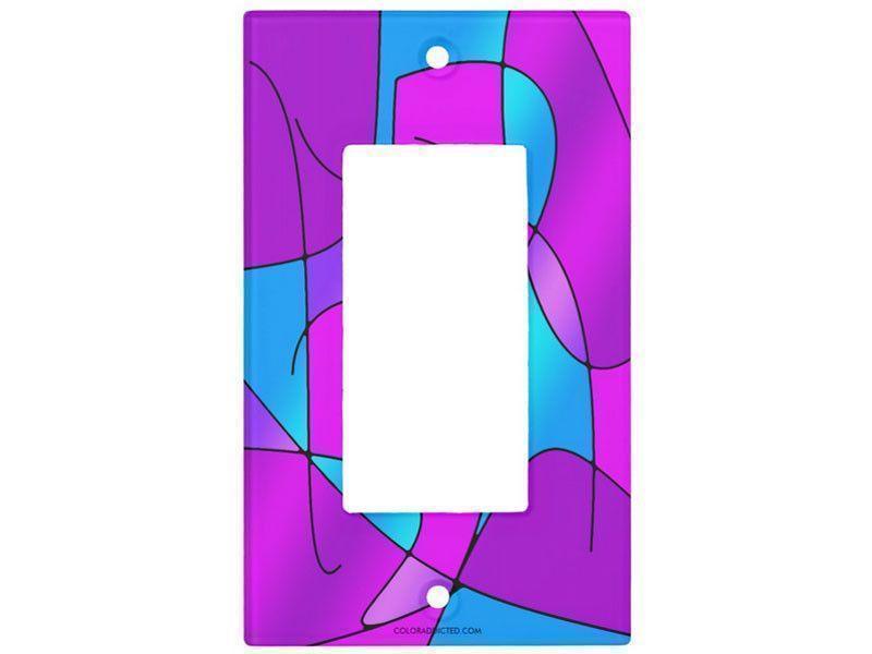 Light Switch Covers-ABSTRACT CURVES #1 Single, Double &amp; Triple-Rocker Light Switch Covers-from COLORADDICTED.COM-