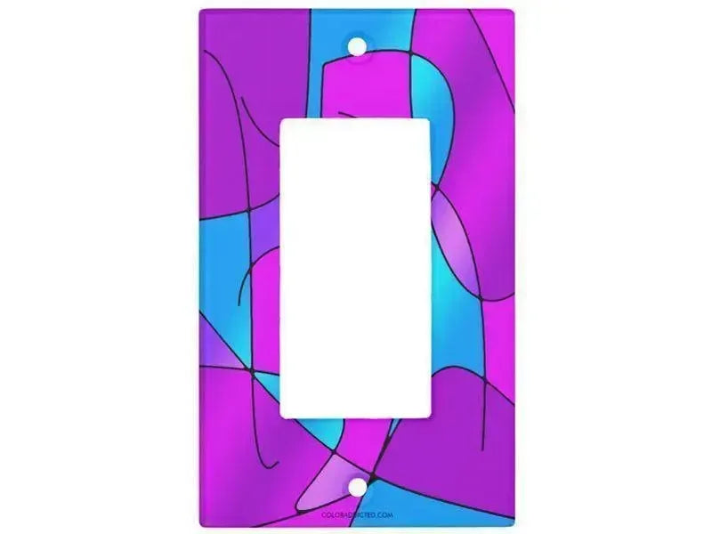Rocker Light Switch Covers-ABSTRACT CURVES #1 Single, Double & Triple-Rocker Light Switch Covers-from COLORADDICTED.COM-