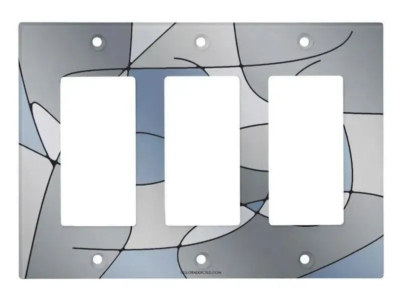 Rocker Light Switch Covers-ABSTRACT CURVES #1 Single, Double & Triple-Rocker Light Switch Covers-from COLORADDICTED.COM-