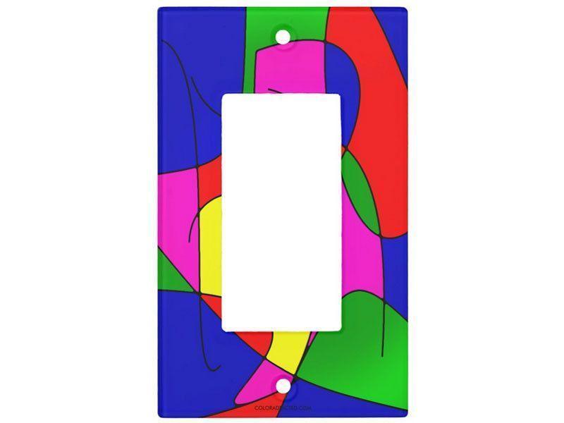 Rocker Light Switch Covers-ABSTRACT CURVES #1 Single, Double &amp; Triple-Rocker Light Switch Covers-from COLORADDICTED.COM-