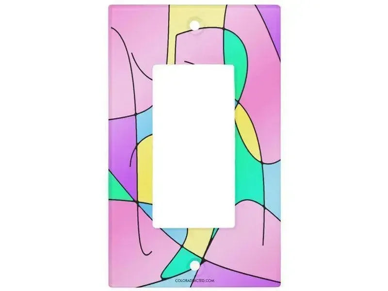 Rocker Light Switch Covers-ABSTRACT CURVES #1 Single, Double & Triple-Rocker Light Switch Covers-from COLORADDICTED.COM-