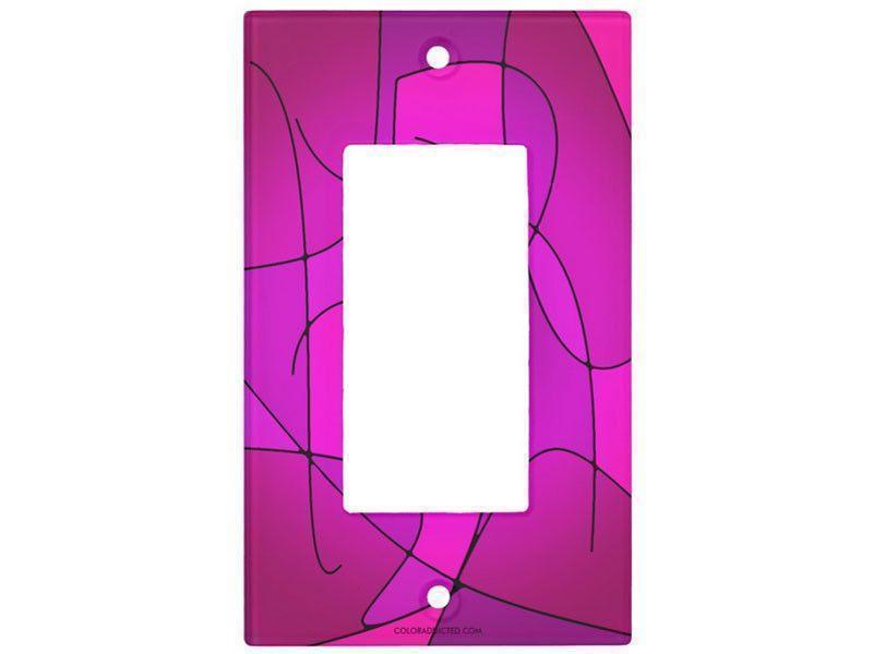 Light Switch Covers-ABSTRACT CURVES #1 Single, Double &amp; Triple-Rocker Light Switch Covers-from COLORADDICTED.COM-