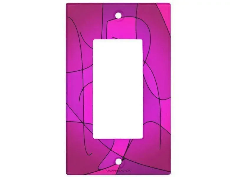 Rocker Light Switch Covers-ABSTRACT CURVES #1 Single, Double & Triple-Rocker Light Switch Covers-from COLORADDICTED.COM-