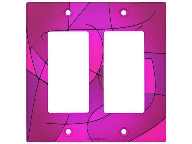 Light Switch Covers-ABSTRACT CURVES #1 Single, Double &amp; Triple-Rocker Light Switch Covers-from COLORADDICTED.COM-