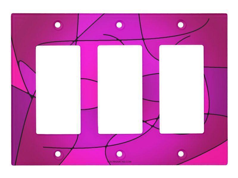 Light Switch Covers-ABSTRACT CURVES #1 Single, Double &amp; Triple-Rocker Light Switch Covers-from COLORADDICTED.COM-