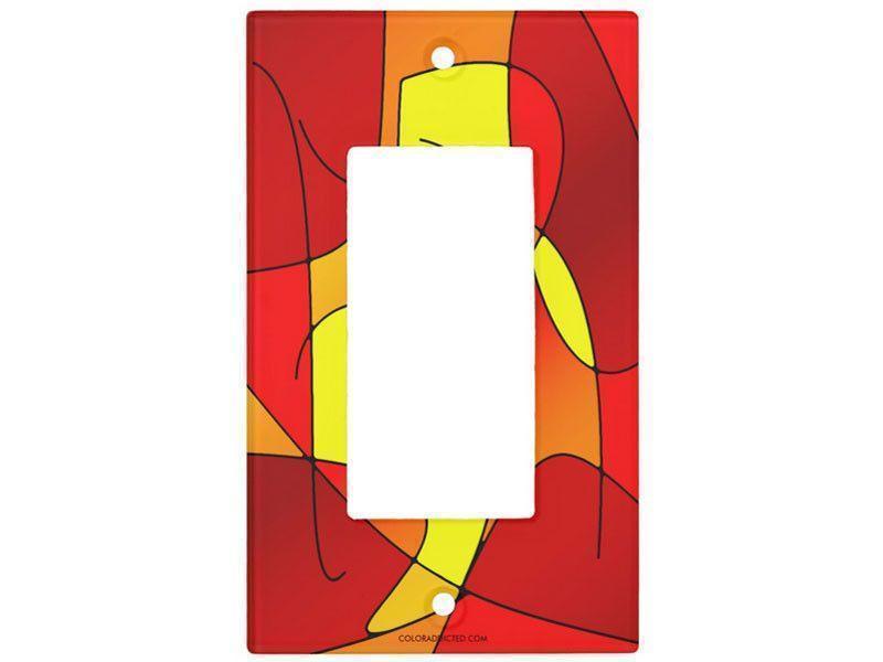 Light Switch Covers-ABSTRACT CURVES #1 Single, Double &amp; Triple-Rocker Light Switch Covers-from COLORADDICTED.COM-