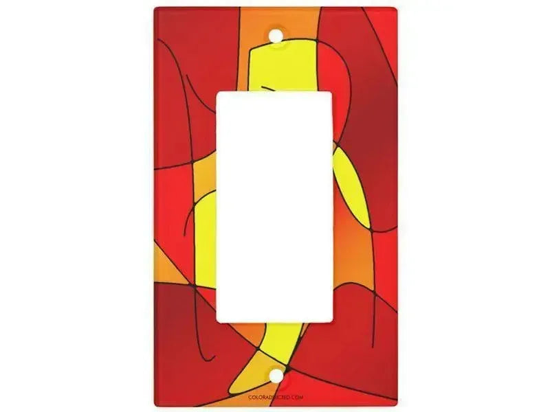 Rocker Light Switch Covers-ABSTRACT CURVES #1 Single, Double & Triple-Rocker Light Switch Covers-from COLORADDICTED.COM-