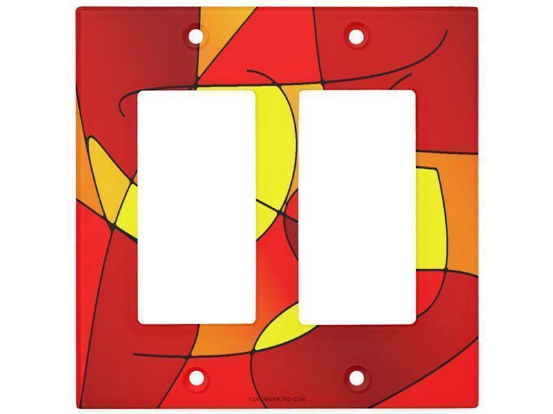 Light Switch Covers-ABSTRACT CURVES #1 Single, Double &amp; Triple-Rocker Light Switch Covers-from COLORADDICTED.COM-