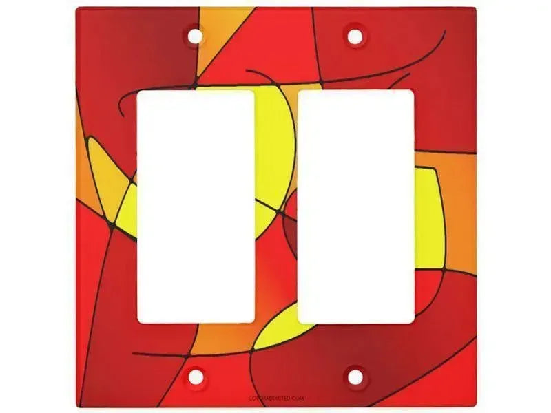 Rocker Light Switch Covers-ABSTRACT CURVES #1 Single, Double & Triple-Rocker Light Switch Covers-from COLORADDICTED.COM-