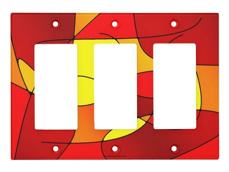 Light Switch Covers-ABSTRACT CURVES #1 Single, Double &amp; Triple-Rocker Light Switch Covers-from COLORADDICTED.COM-