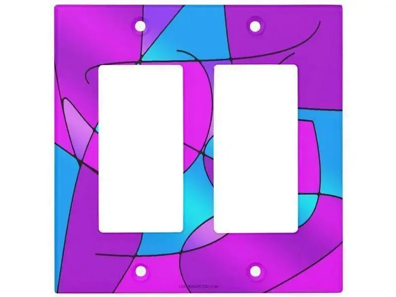 Rocker Light Switch Covers-ABSTRACT CURVES #1 Single, Double & Triple-Rocker Light Switch Covers-from COLORADDICTED.COM-