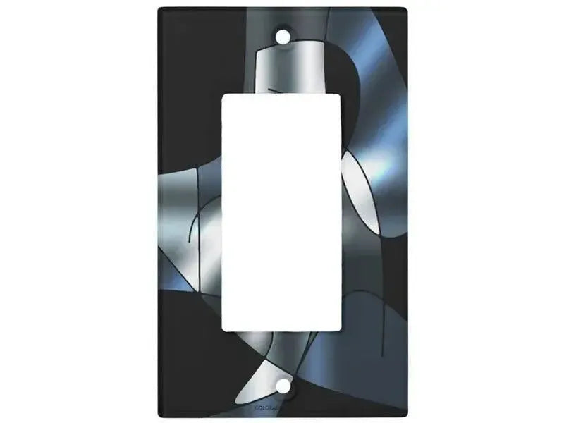 Rocker Light Switch Covers-ABSTRACT CURVES #1 Single, Double & Triple-Rocker Light Switch Covers-from COLORADDICTED.COM-