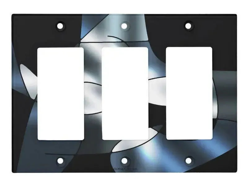 Rocker Light Switch Covers-ABSTRACT CURVES #1 Single, Double & Triple-Rocker Light Switch Covers-from COLORADDICTED.COM-