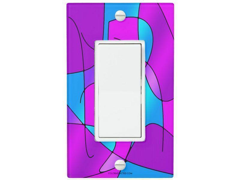 Light Switch Covers-ABSTRACT CURVES #1 Single, Double &amp; Triple-Rocker Light Switch Covers-from COLORADDICTED.COM-