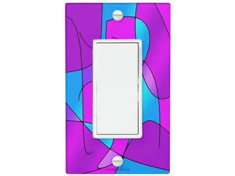 Rocker Light Switch Covers-ABSTRACT CURVES #1 Single, Double & Triple-Rocker Light Switch Covers-from COLORADDICTED.COM-