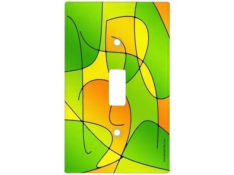 Toggle Light Switch Covers-ABSTRACT CURVES #1 Single, Double & Triple-Toggle Light Switch Covers-from COLORADDICTED.COM-