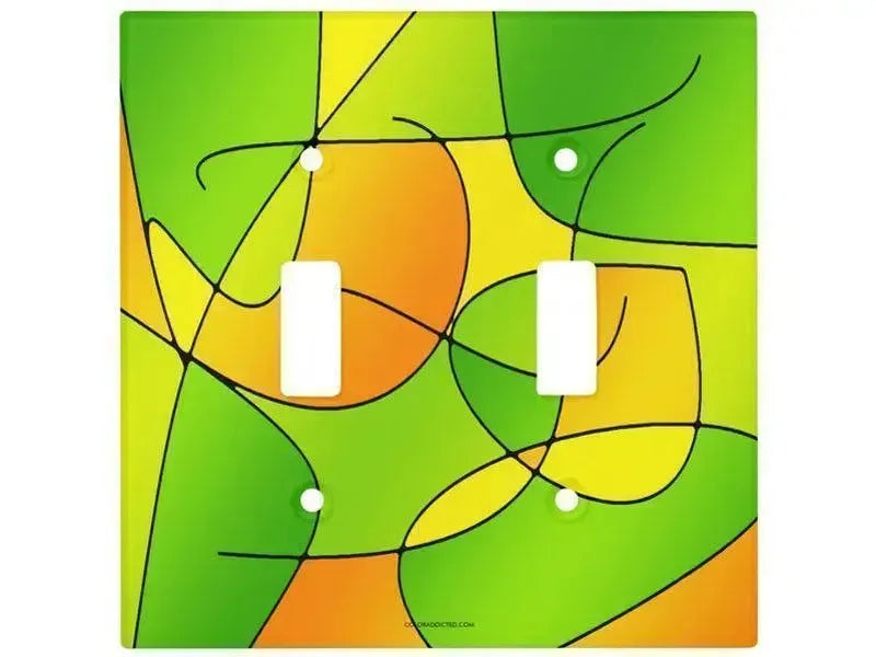 Toggle Light Switch Covers-ABSTRACT CURVES #1 Single, Double & Triple-Toggle Light Switch Covers-from COLORADDICTED.COM-