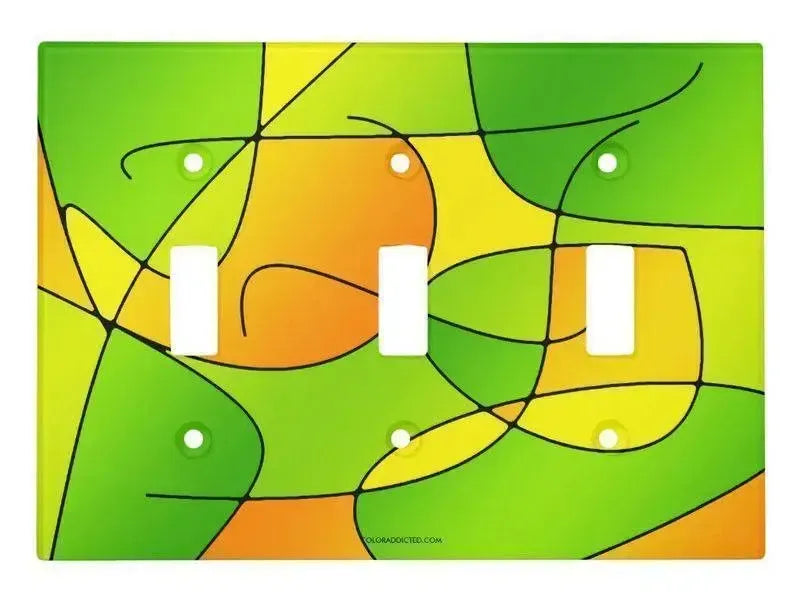 Toggle Light Switch Covers-ABSTRACT CURVES #1 Single, Double & Triple-Toggle Light Switch Covers-from COLORADDICTED.COM-